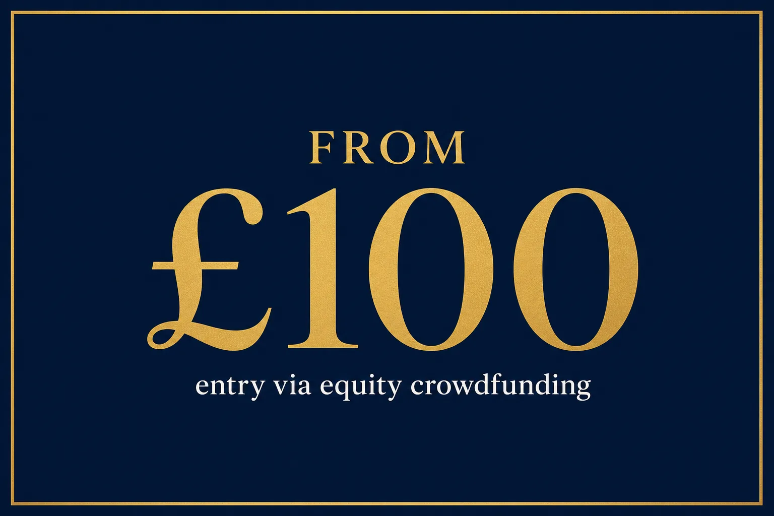 Stat card showing entry to private investing can start from around £100 via crowdfunding